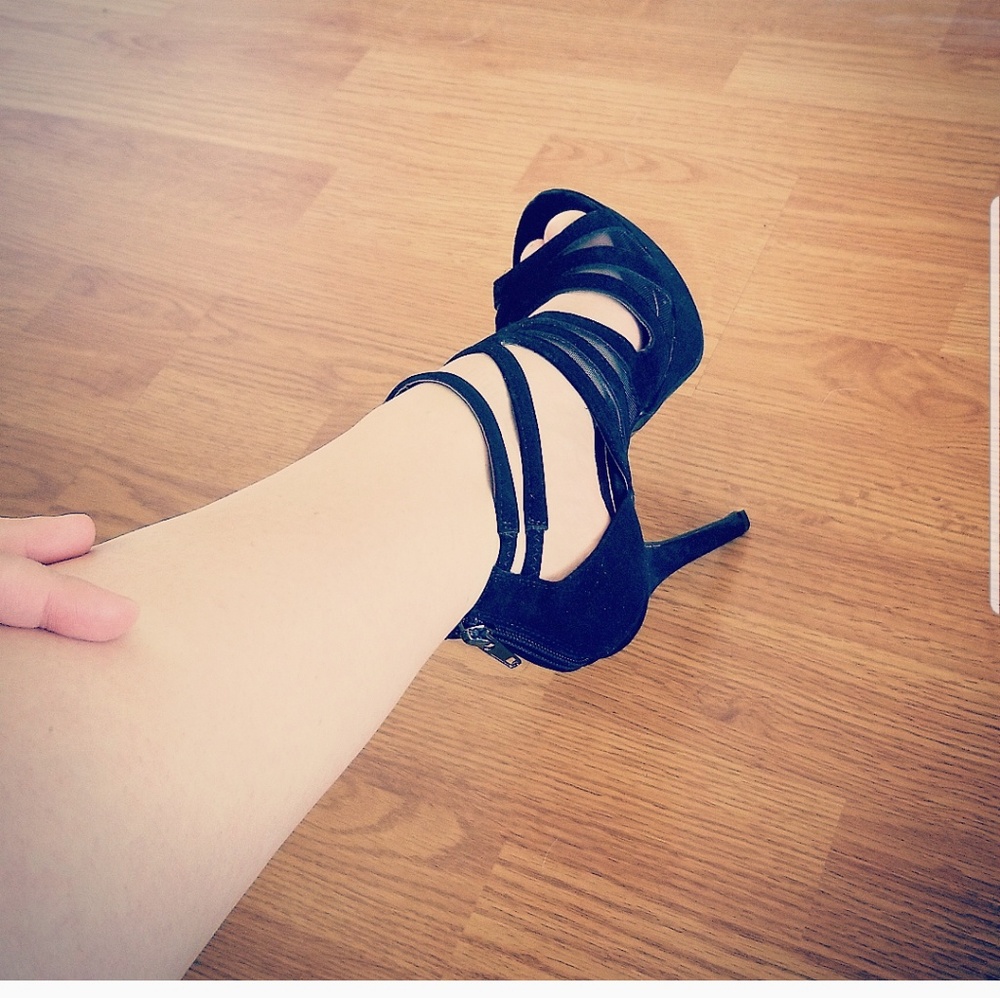 Black Strappy Heels